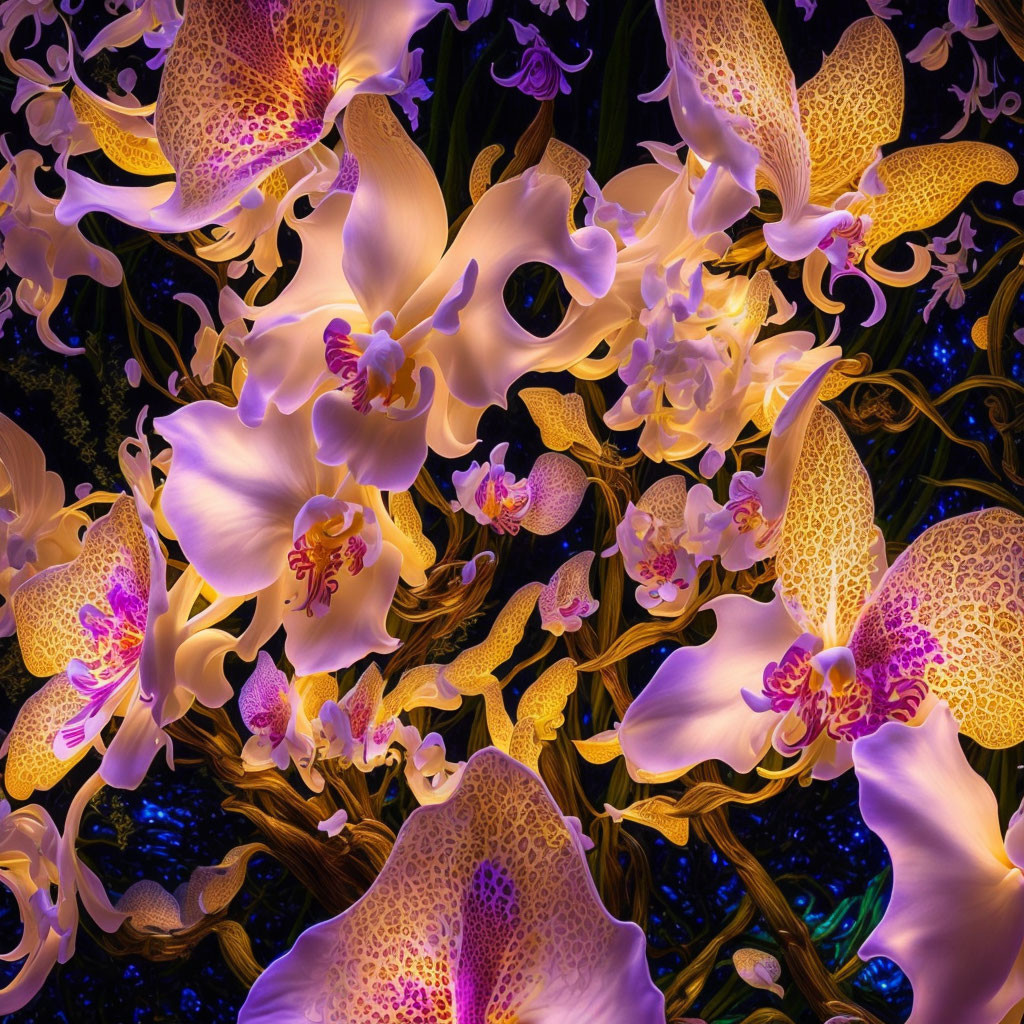 Explosion of Orchids