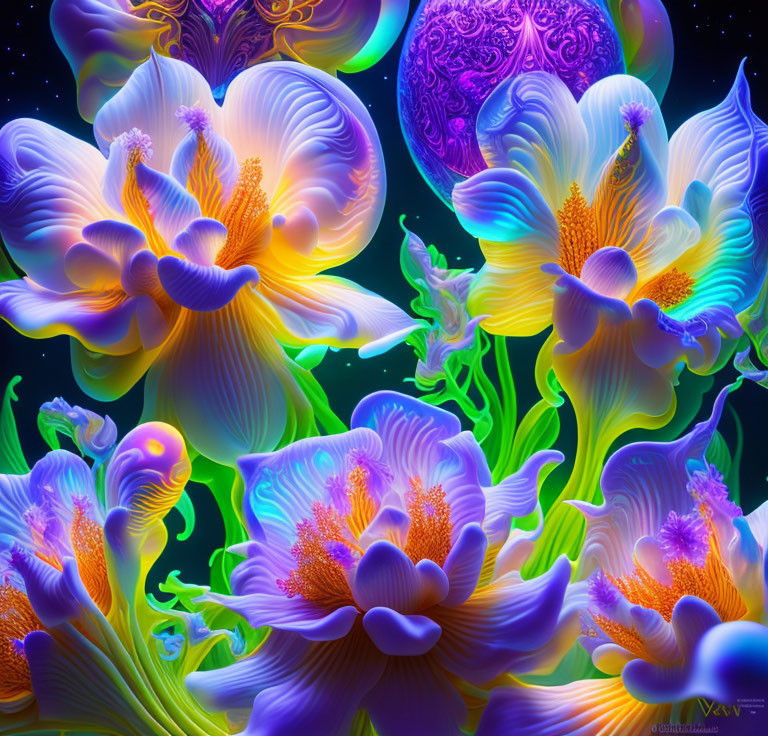 Fluorescerende bloemen