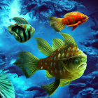 Vibrant tropical fish in coral reef underwater scene