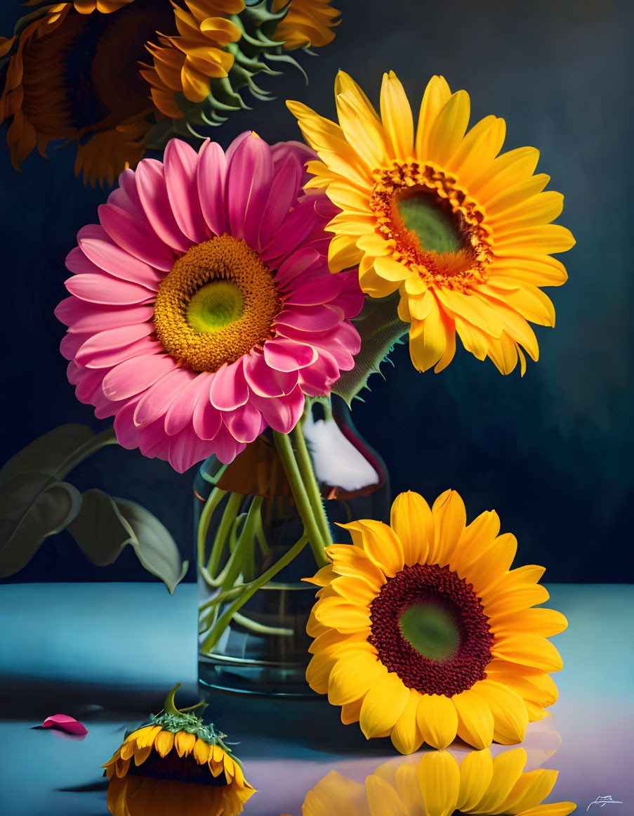 -sunflowers and gerbera-
