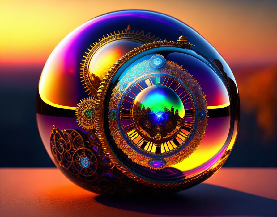Steampunk Glass Sphere