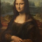Digital artwork: Contemporary woman in Mona Lisa style