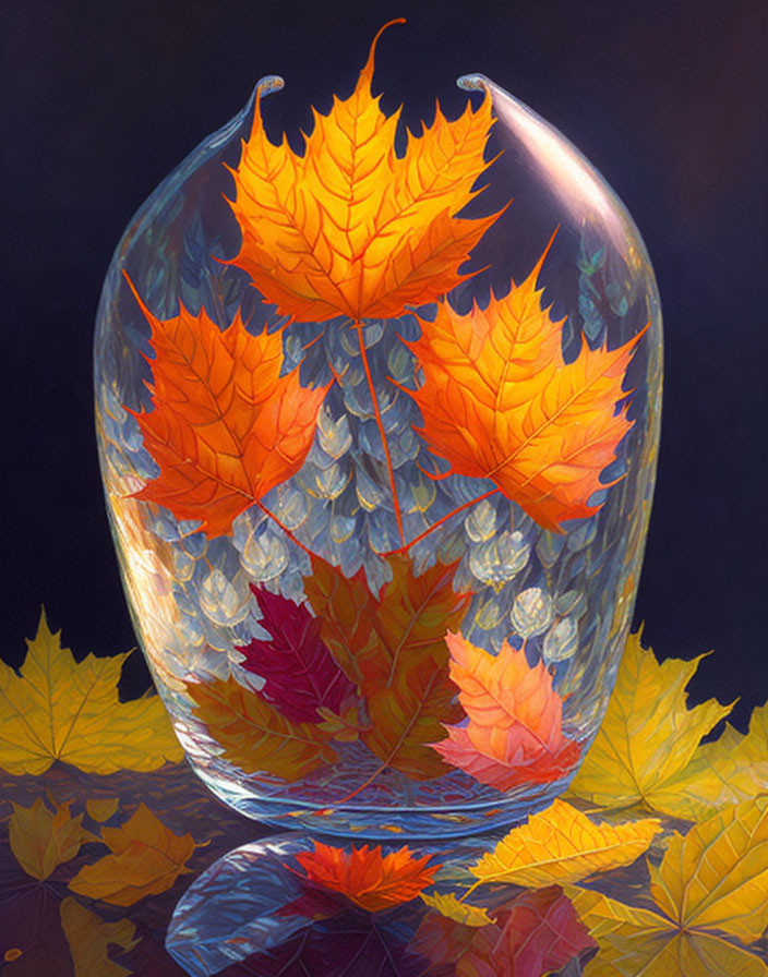 Fall in a glass