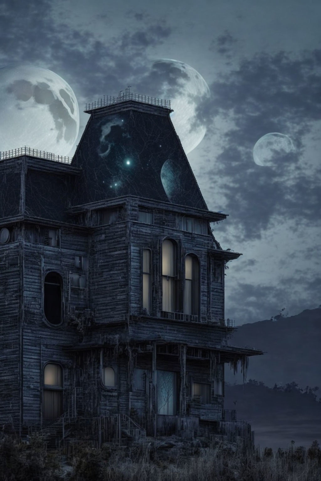Norman Bates house in a Sci-Fi World