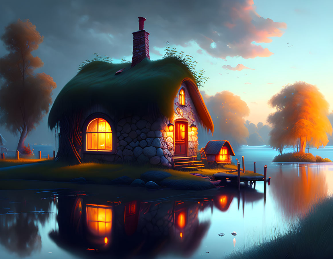 Cottage by the water