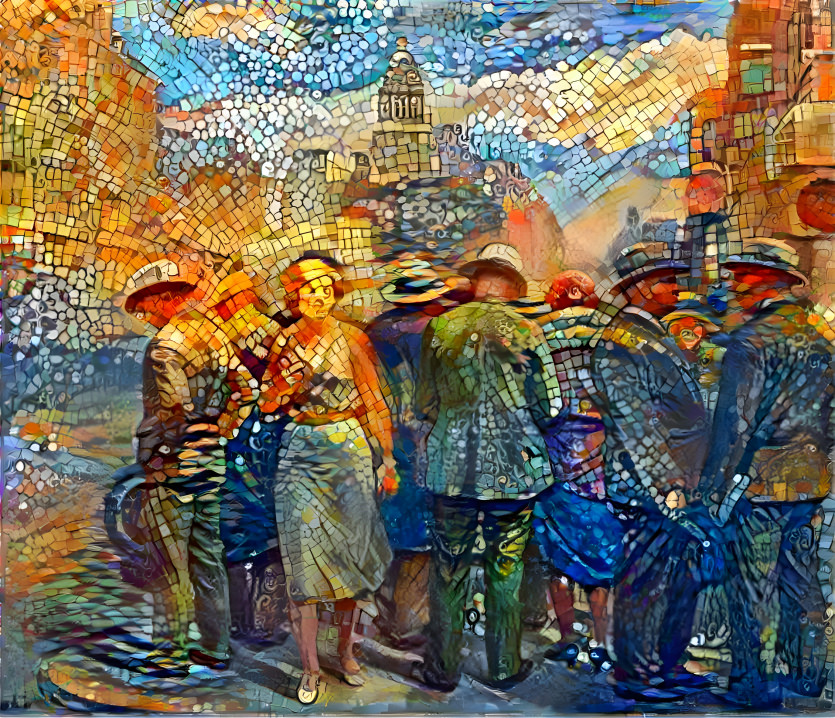 14th Street by Isabel Bishop Mosaic
