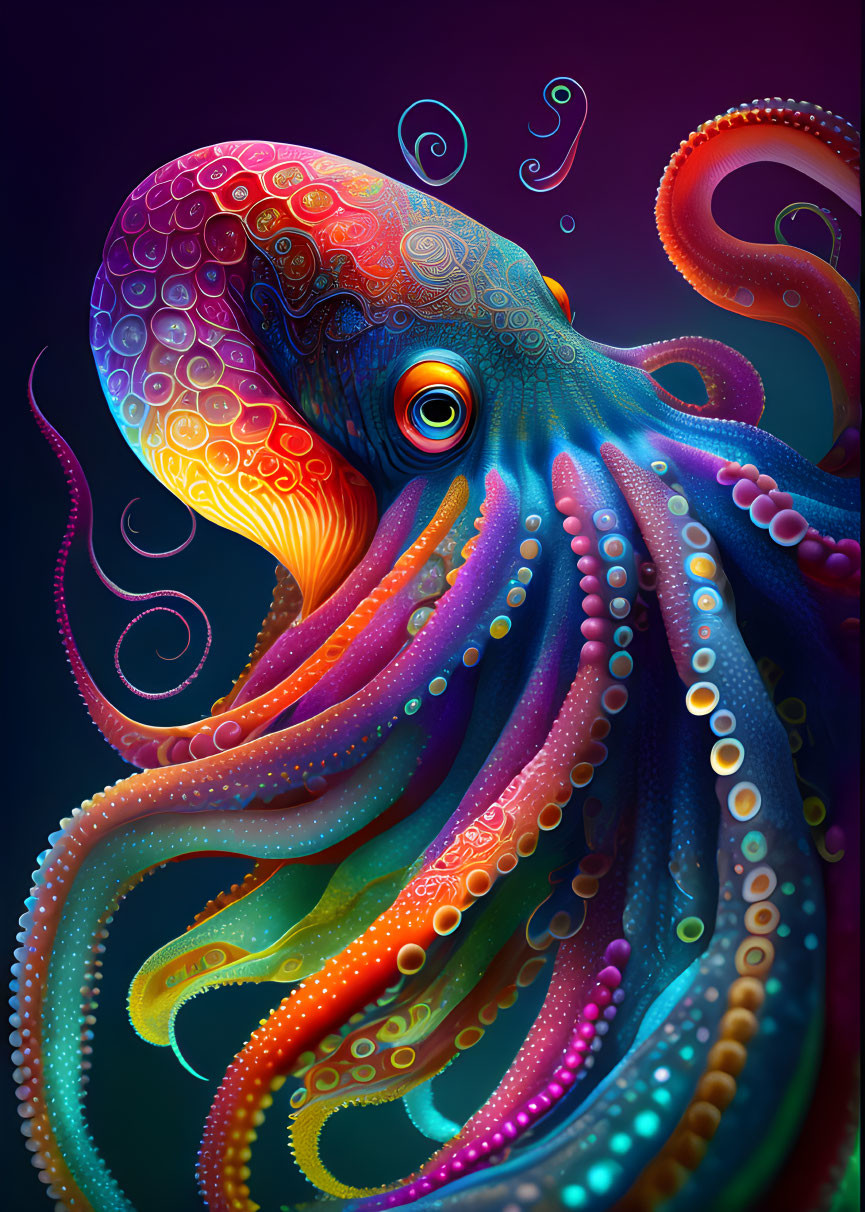 Octopus of many colors 