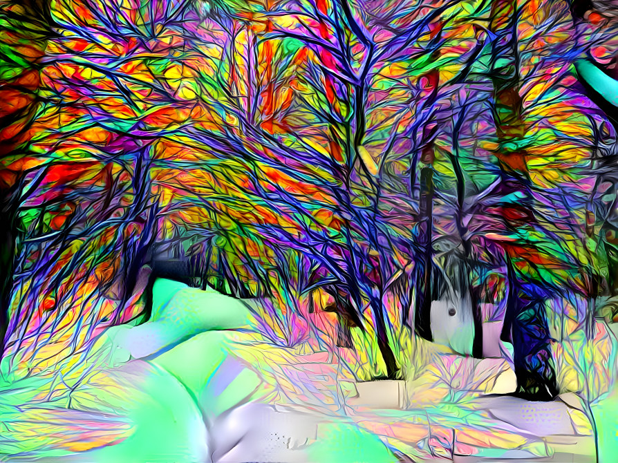 Colored Winter Forest