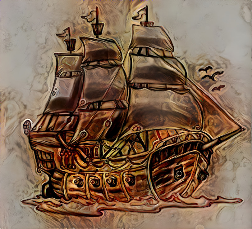 The craft in the form of ship