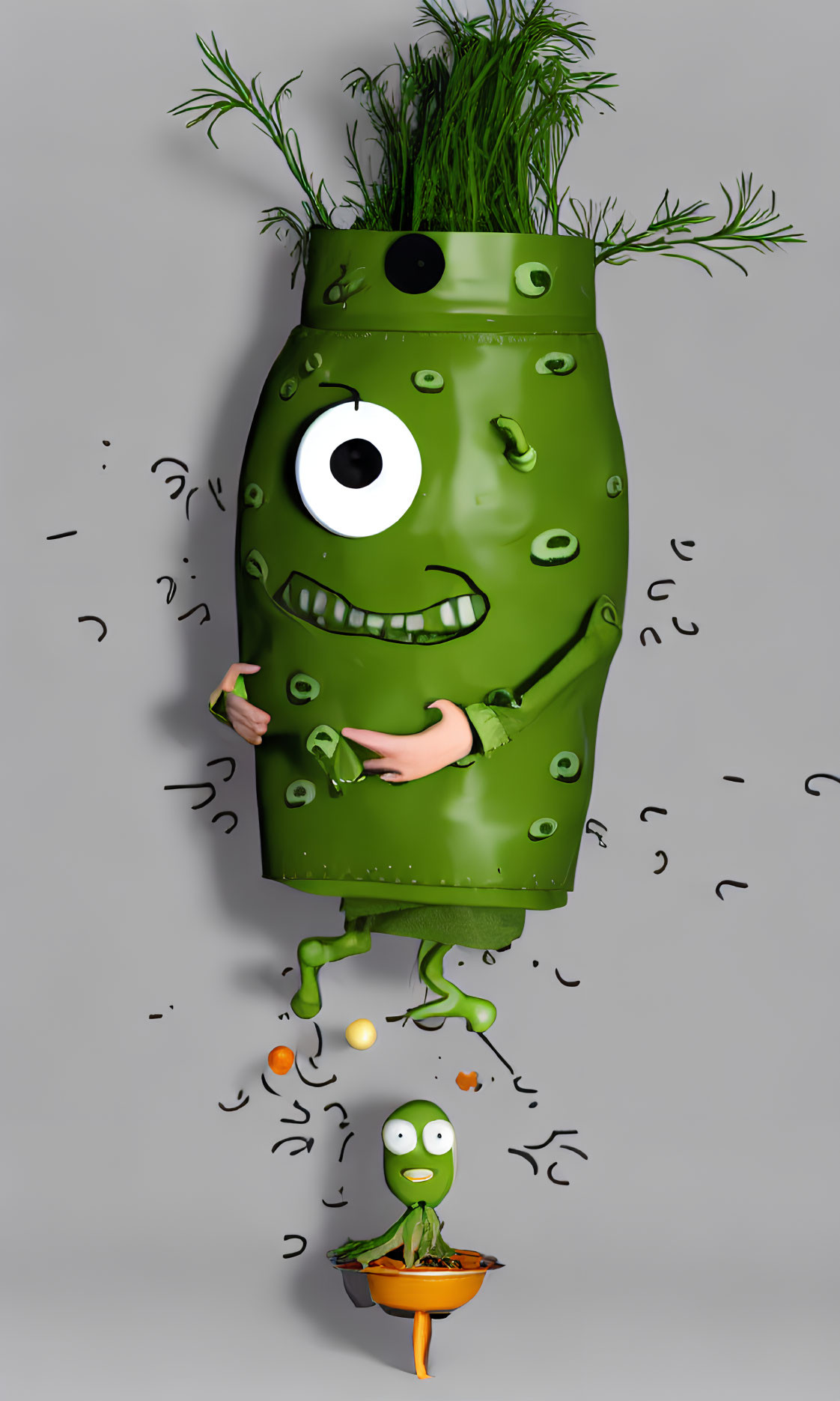 Mr. Pickle has one eye