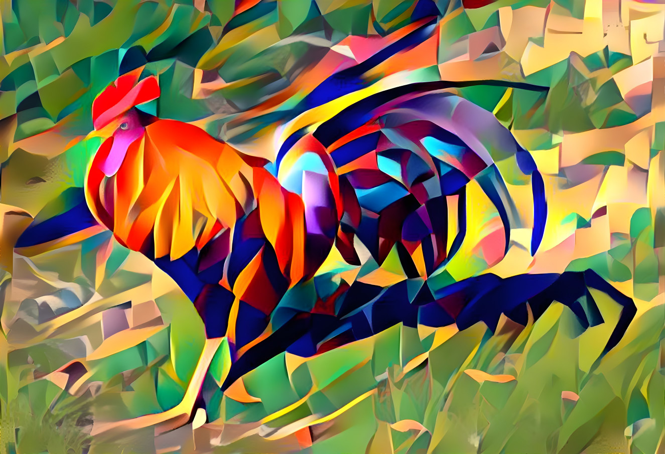 Cubist Rooster