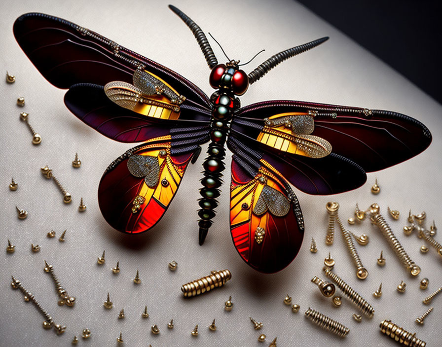 Dragonfly with bolts and screws