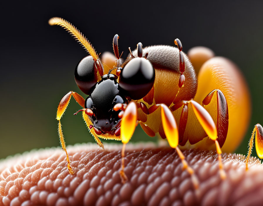 macro photo of an ant