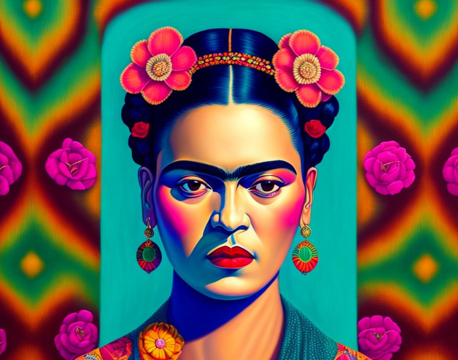 Frida Kahlo with no eyebrows