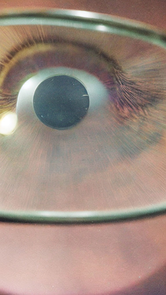 Detailed Close-up of Human Eye with Magnified Iris and Eyelashes