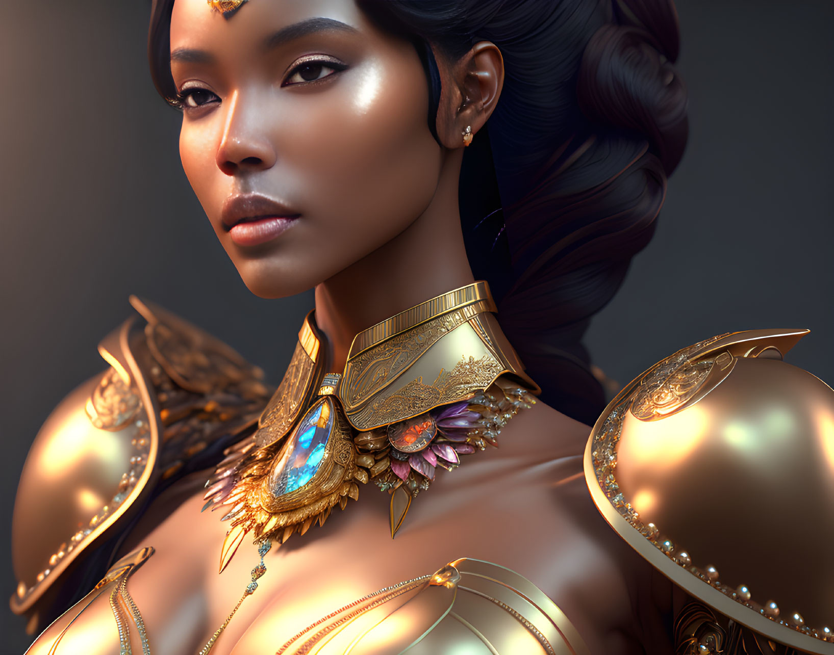 The Ebony Enchantress: A Regal Vision