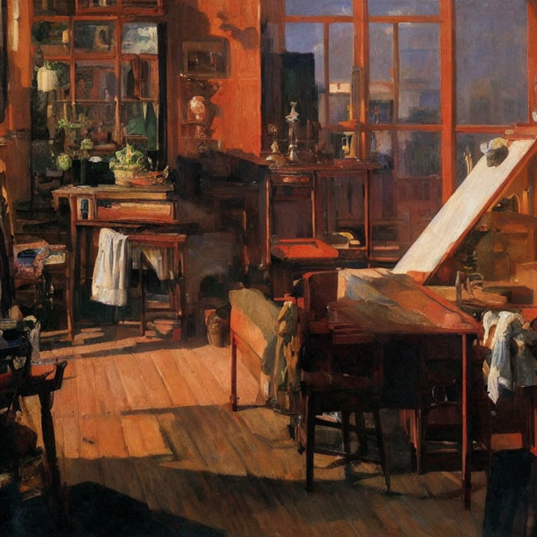 19th century artist's studio 