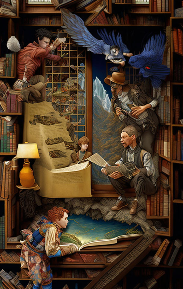 Characters emerging from books