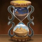Intricate Hourglass with Miniature World Inside
