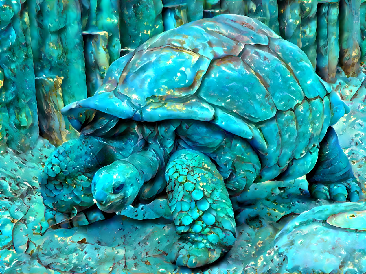 Tortoise in Turquoise 