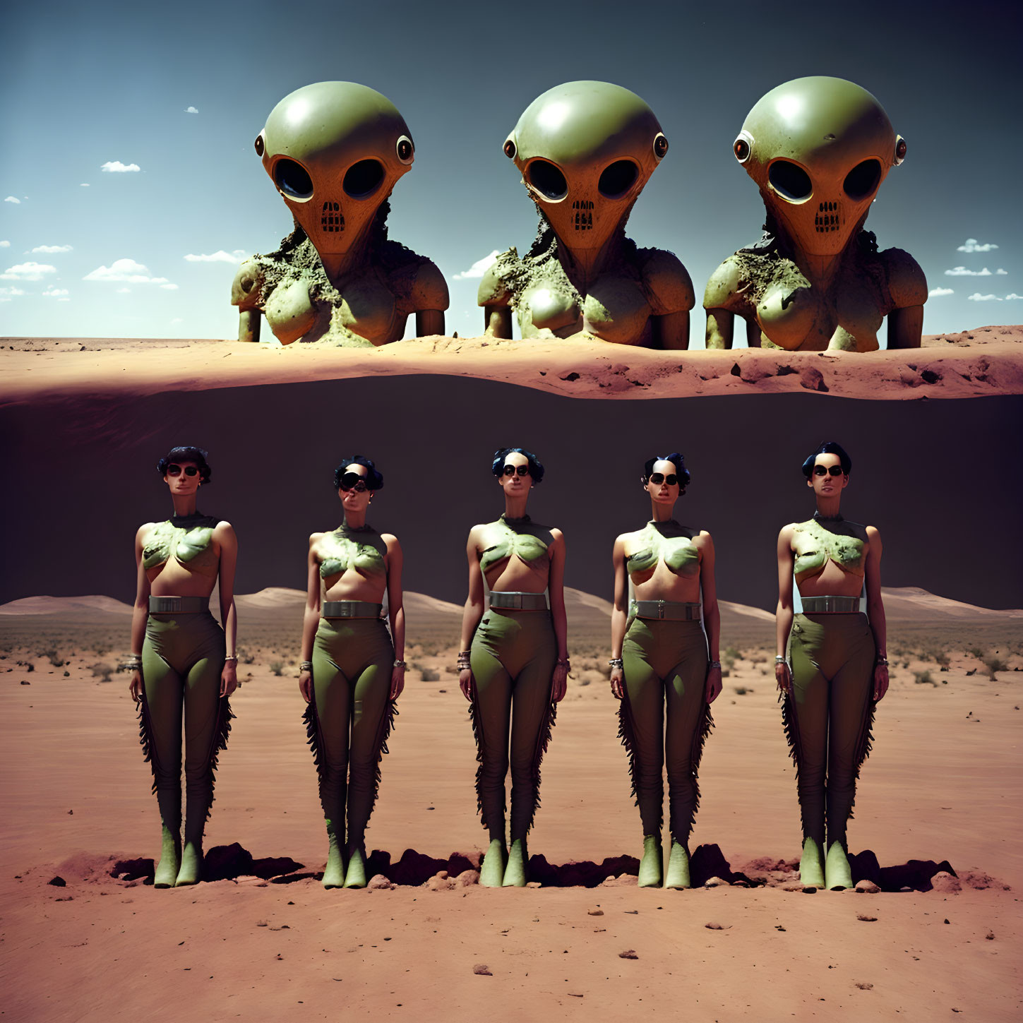 Roswell alien girl army