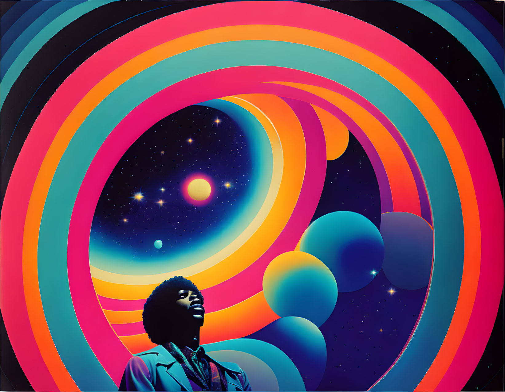 70s Jazz album cover cosmos