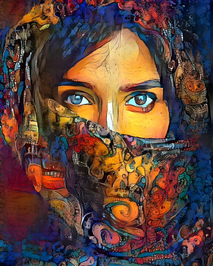 Woman With the Face Scarf