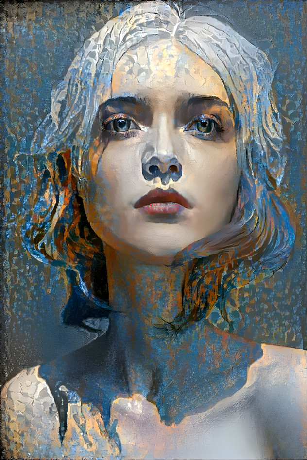 Portrait in Blue and Gold