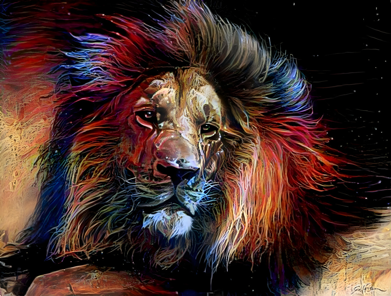 Lovely Lion of Color 