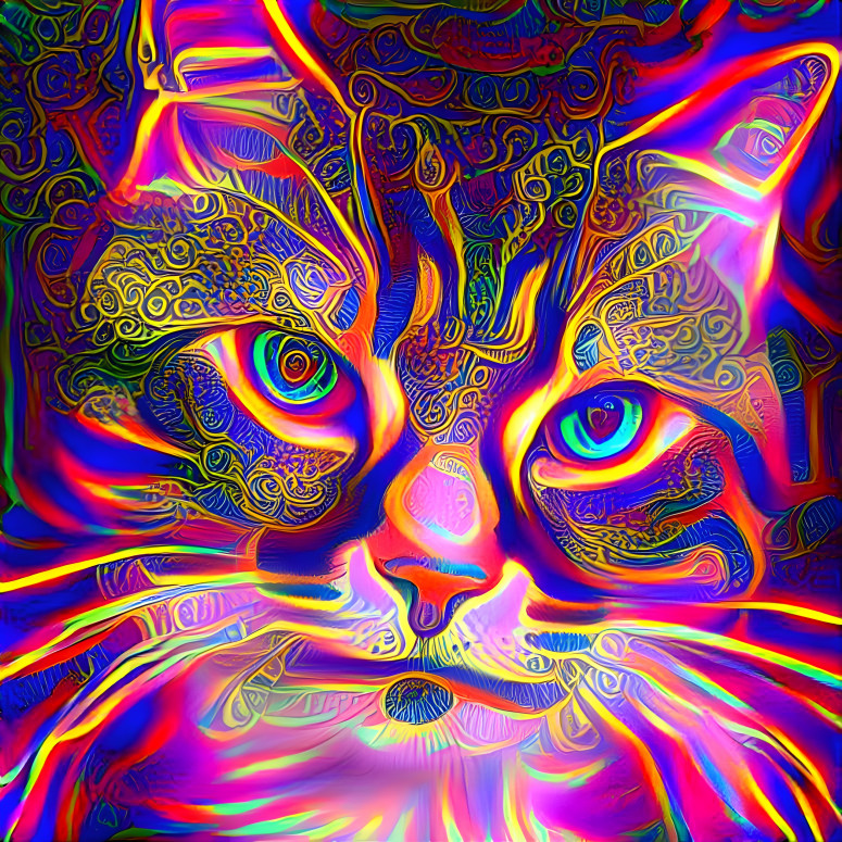 Psychedelic Trippy Cat