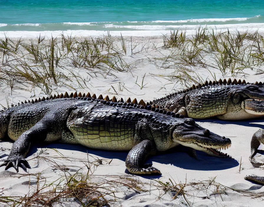 Alligators on the Beach 