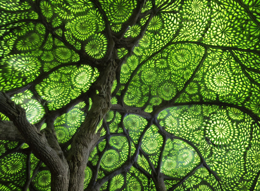 Detailed Canopy Simulation of Interconnected Leaves and Branches