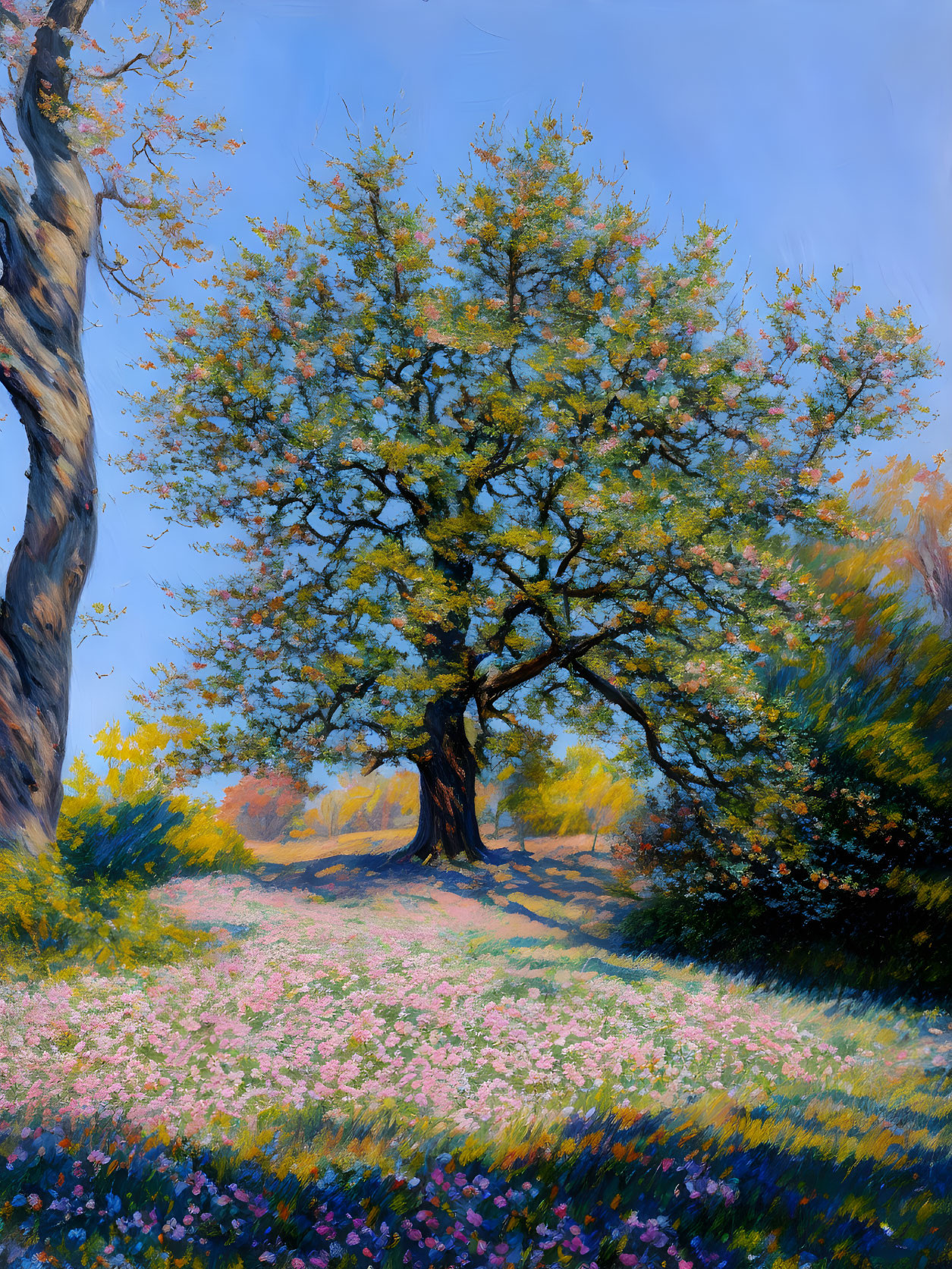 An old oak tree in a spring season iii