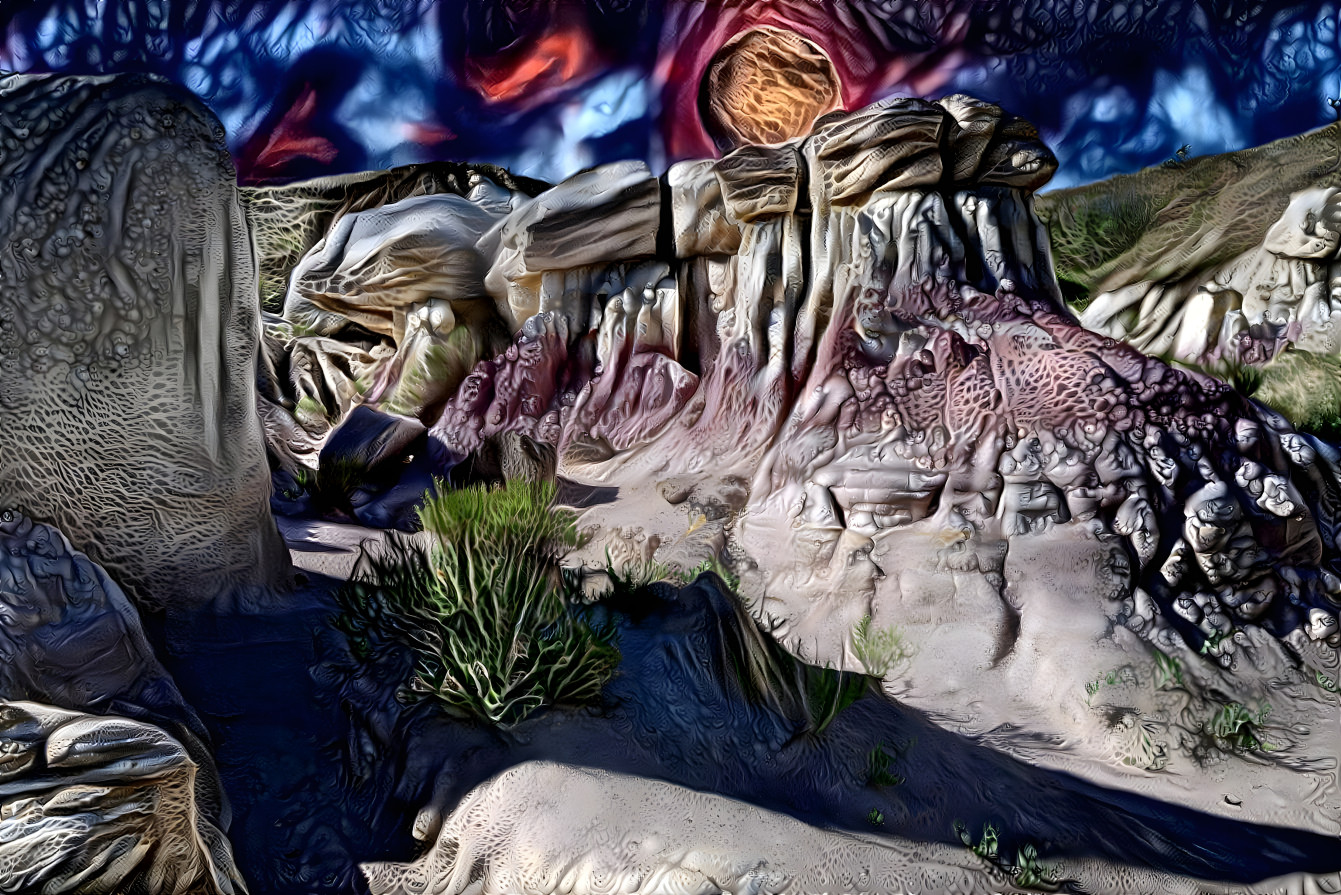 Moonrise over the Paint Mines