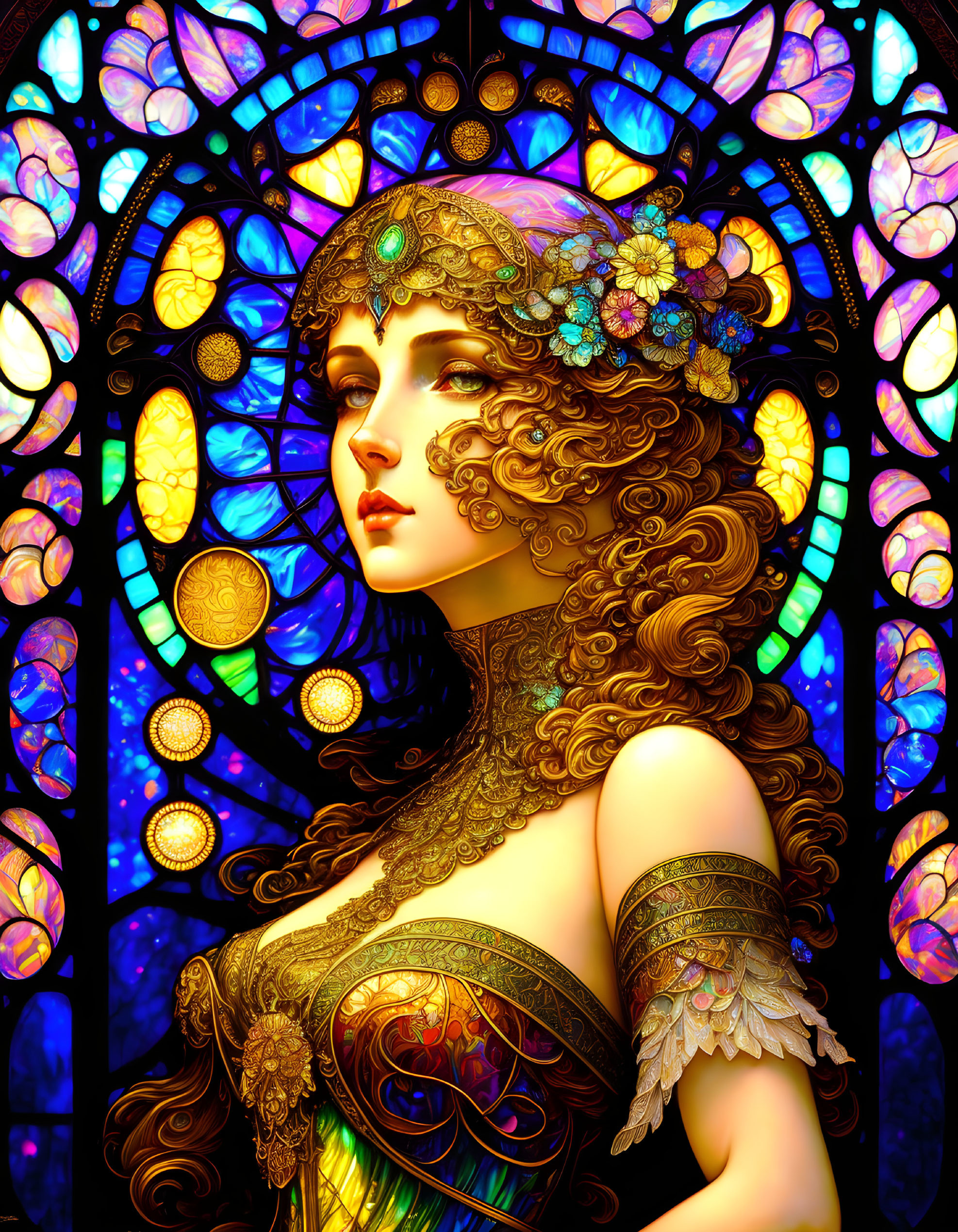 Stained Glass Woman