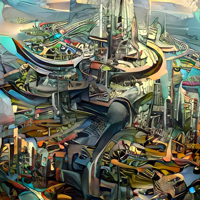 Cartoon of a dream of a utopian city