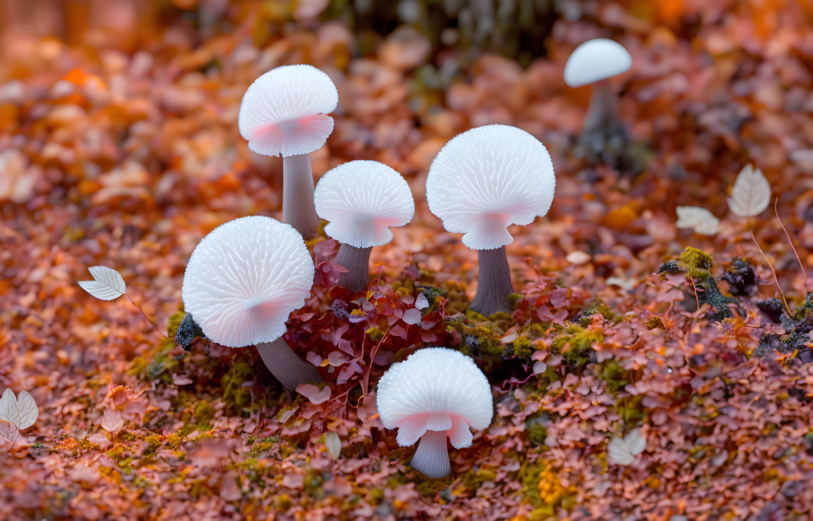 Pale Pink Mushrooms