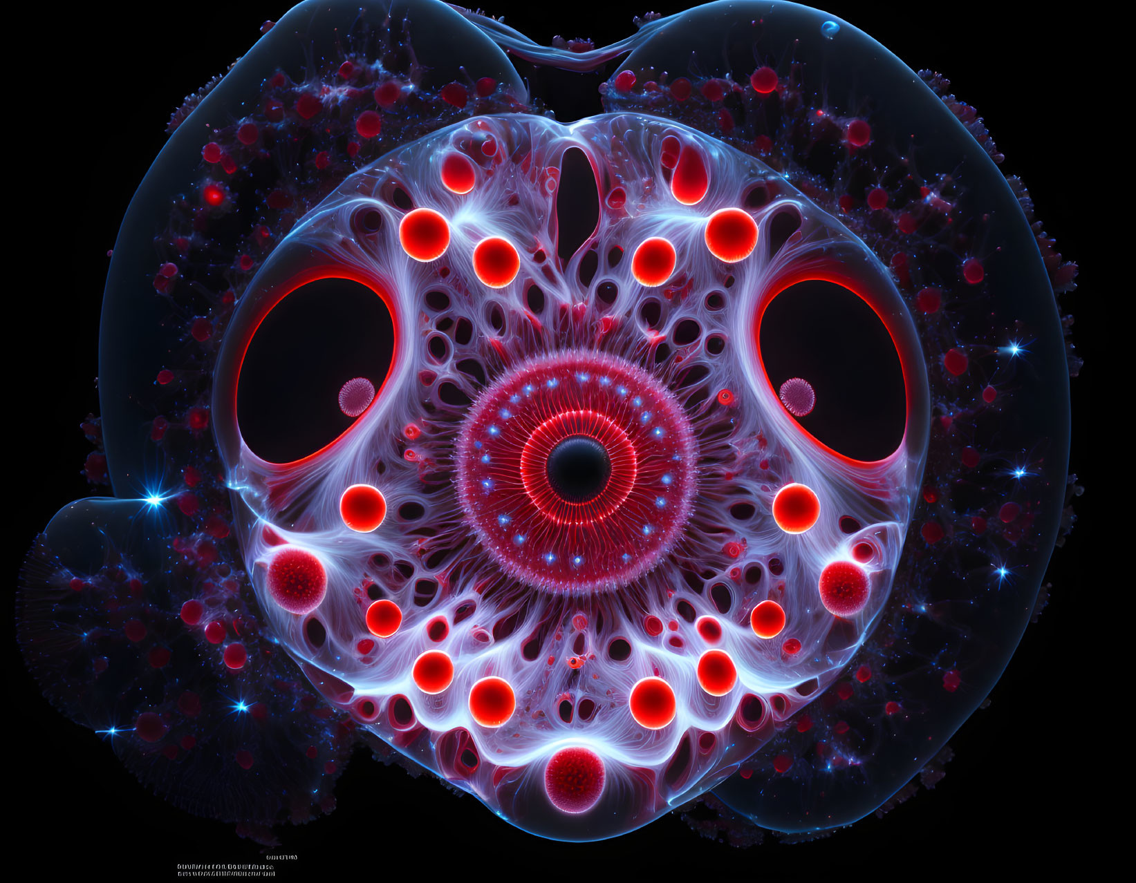 Intricate Fractal Pattern Resembling Cell Structure