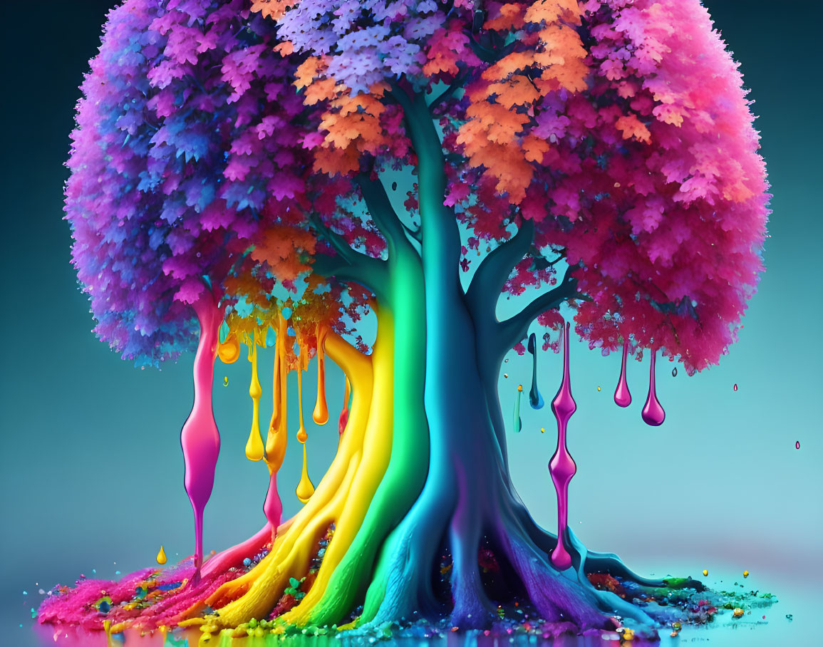 Melting Rainbow Tree #2