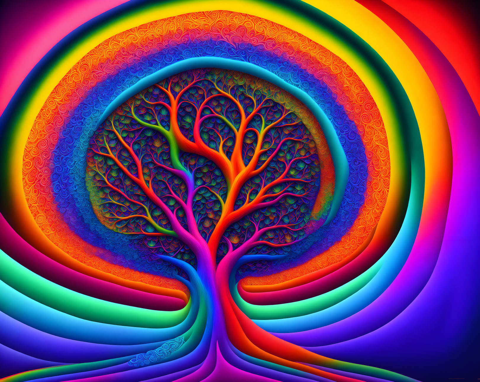 Psychedelic Rainbow-Tree