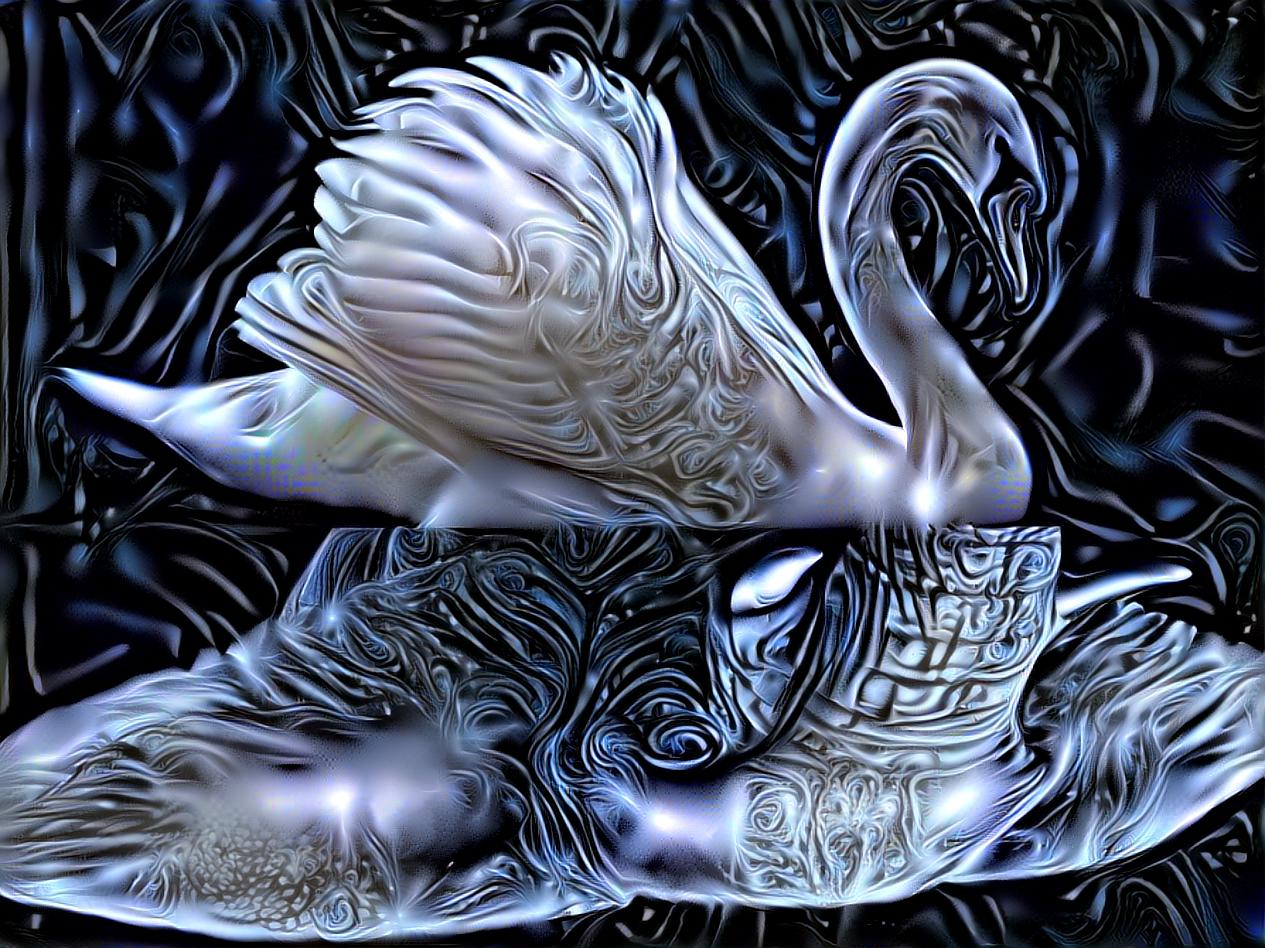 Swan Reflecting Elephant