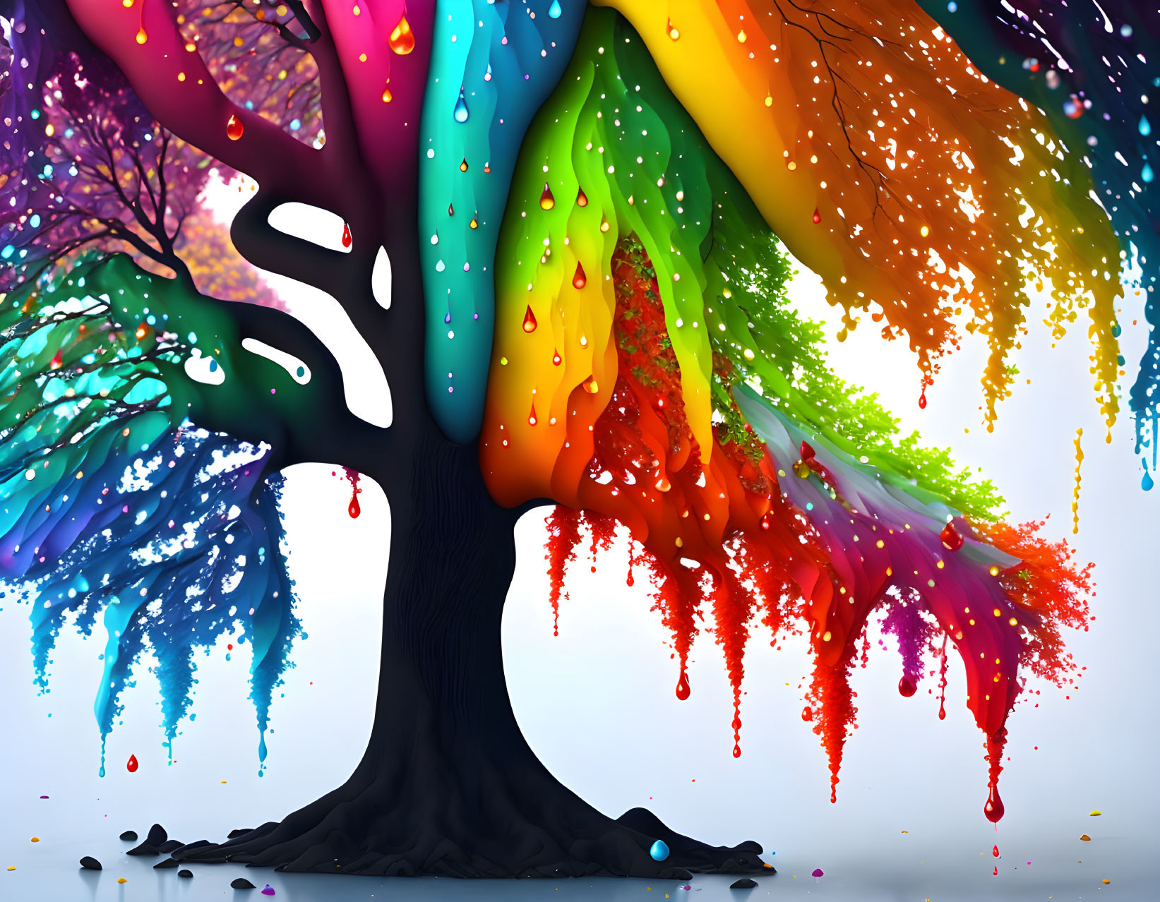 Melting Rainbow Tree