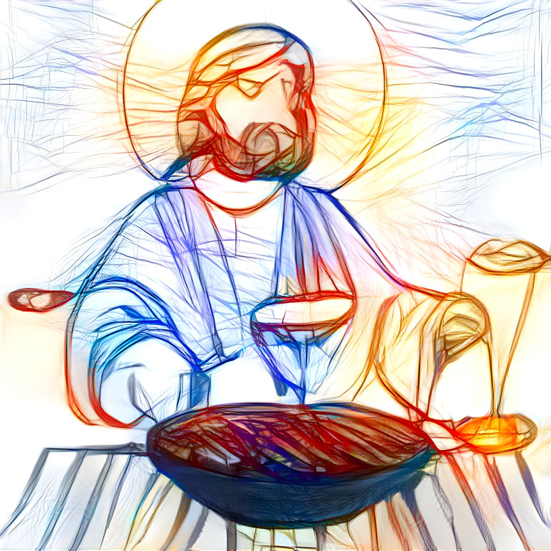 Jesus Barbecues Tacos