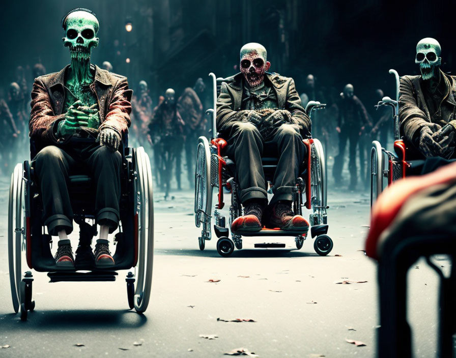 Zombies in wheelchairs