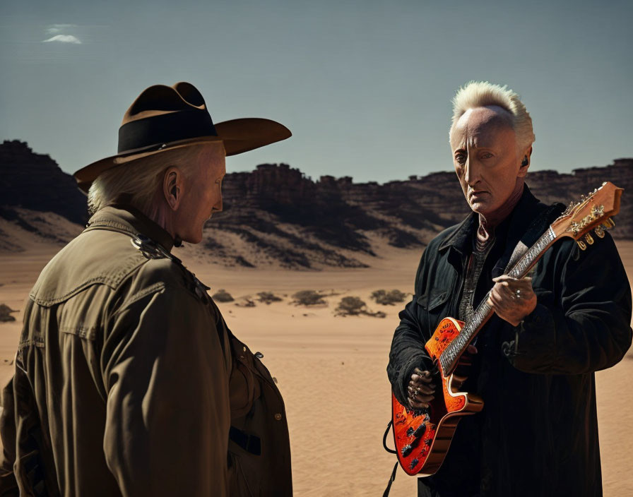 Tobin Bell plays guitar for his twin brother.