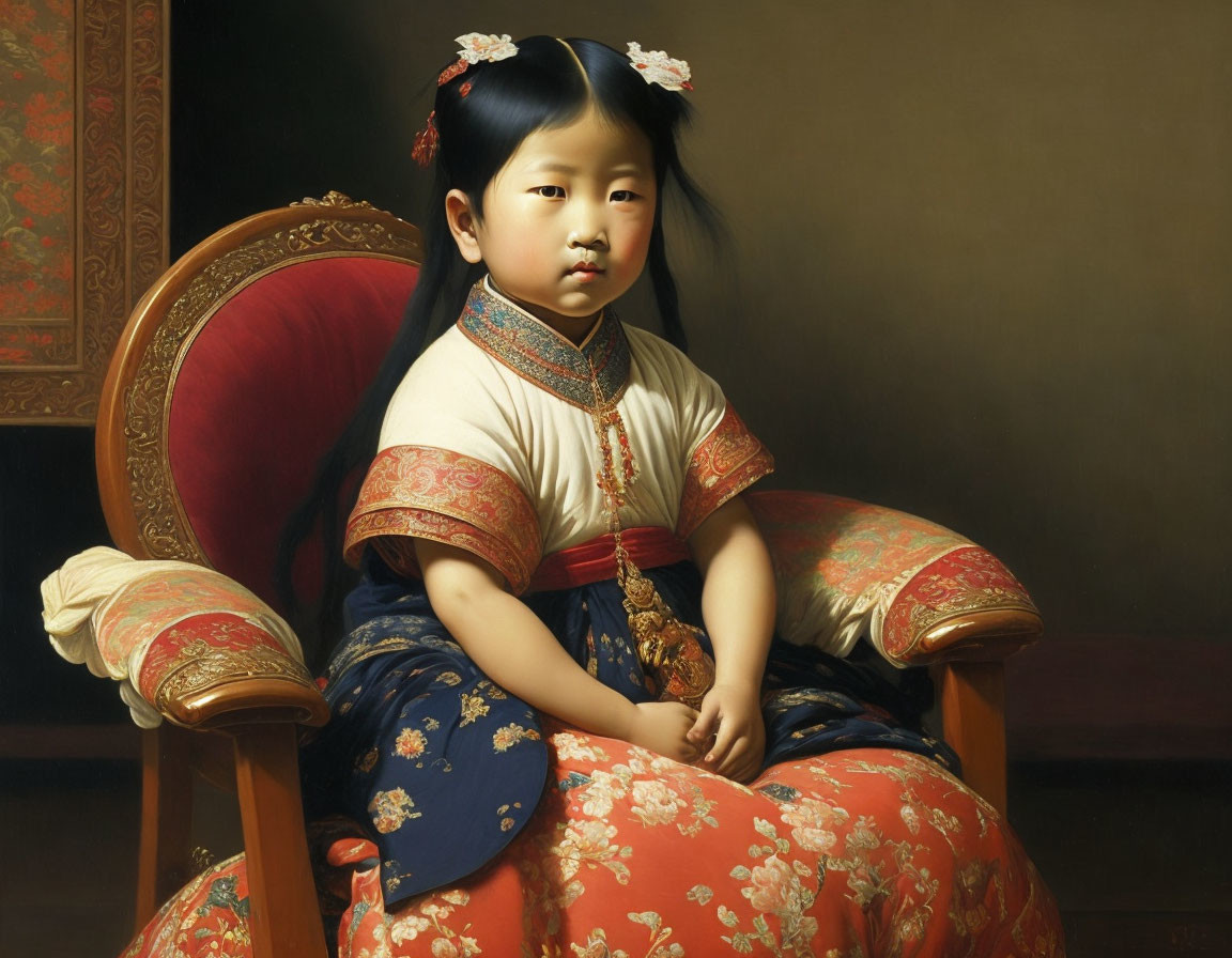 Portrait of a Young Chinese Child