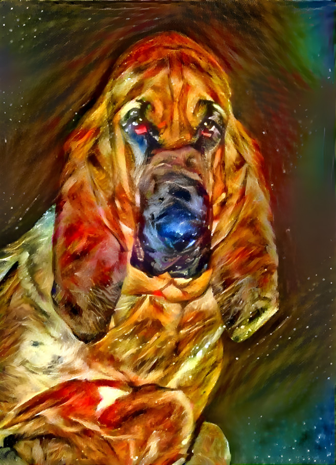 My bloodhound girl PEARLEEN as a puppy