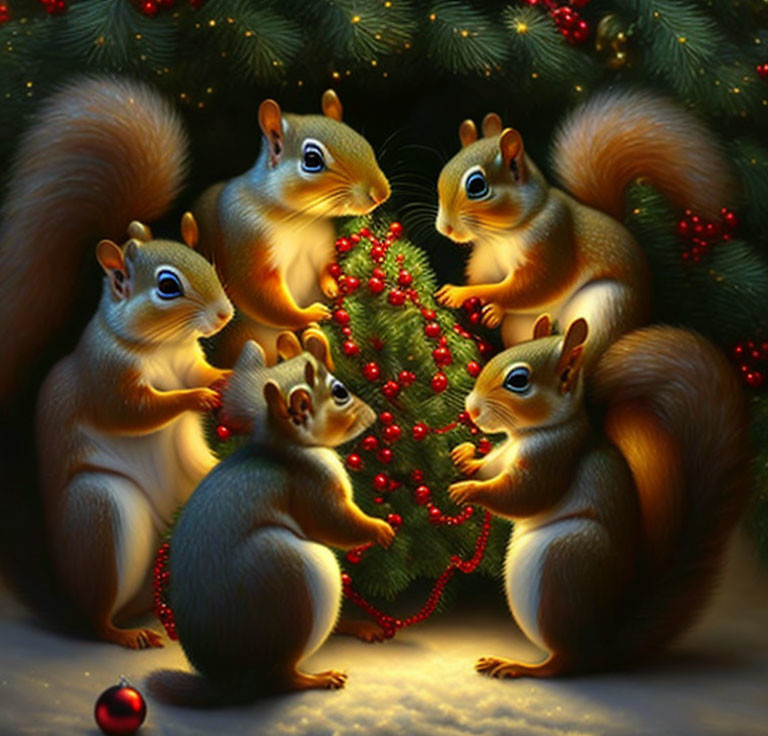 Squirrely Christmas Tree