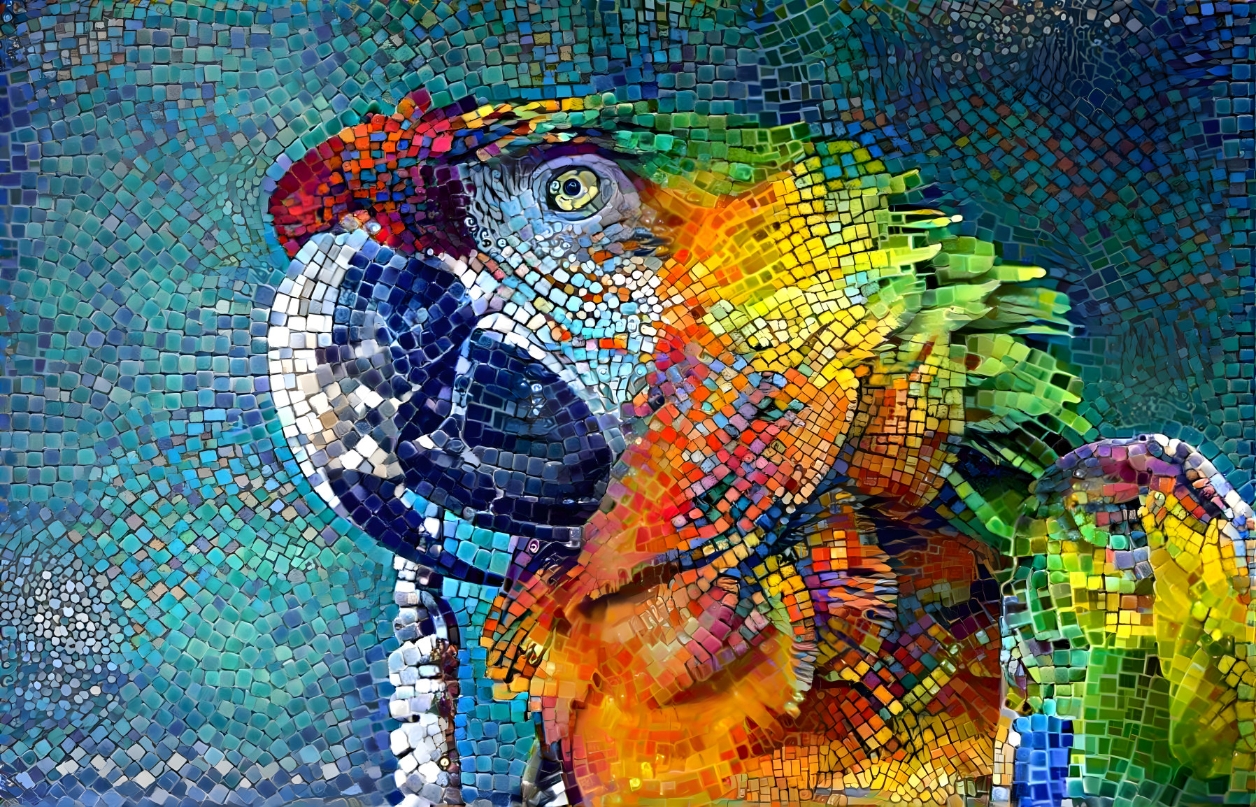 Rainbow Mosaic Macaw 