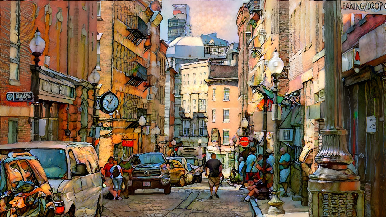 Boston Street Scene